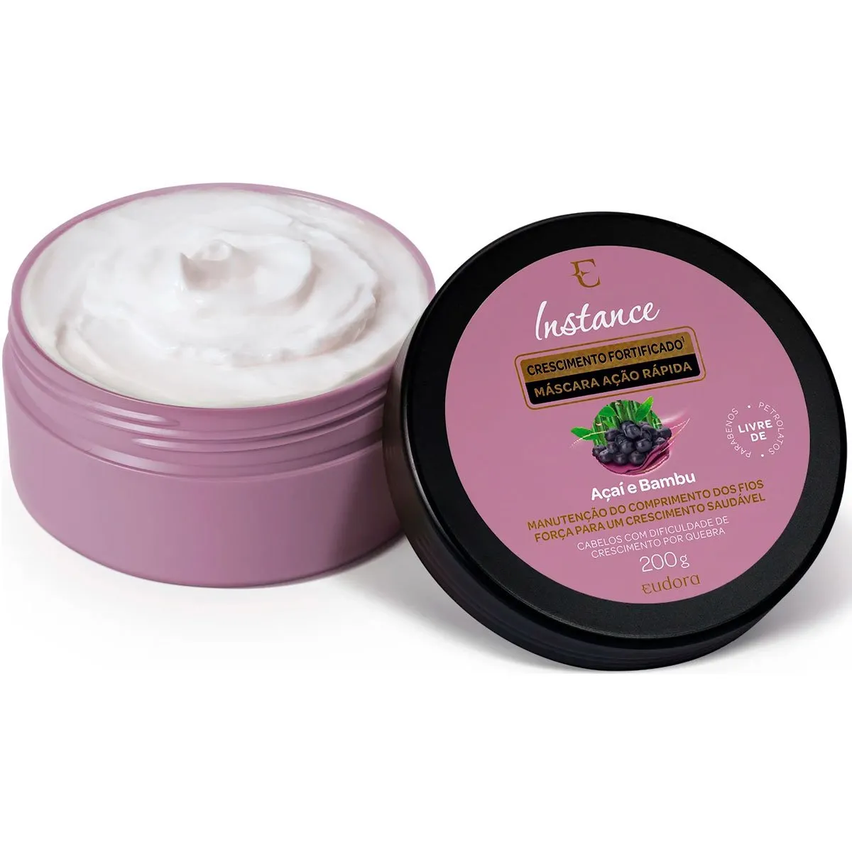 Máscara Capilar Instance Açaí e Bambu Eudora 200g