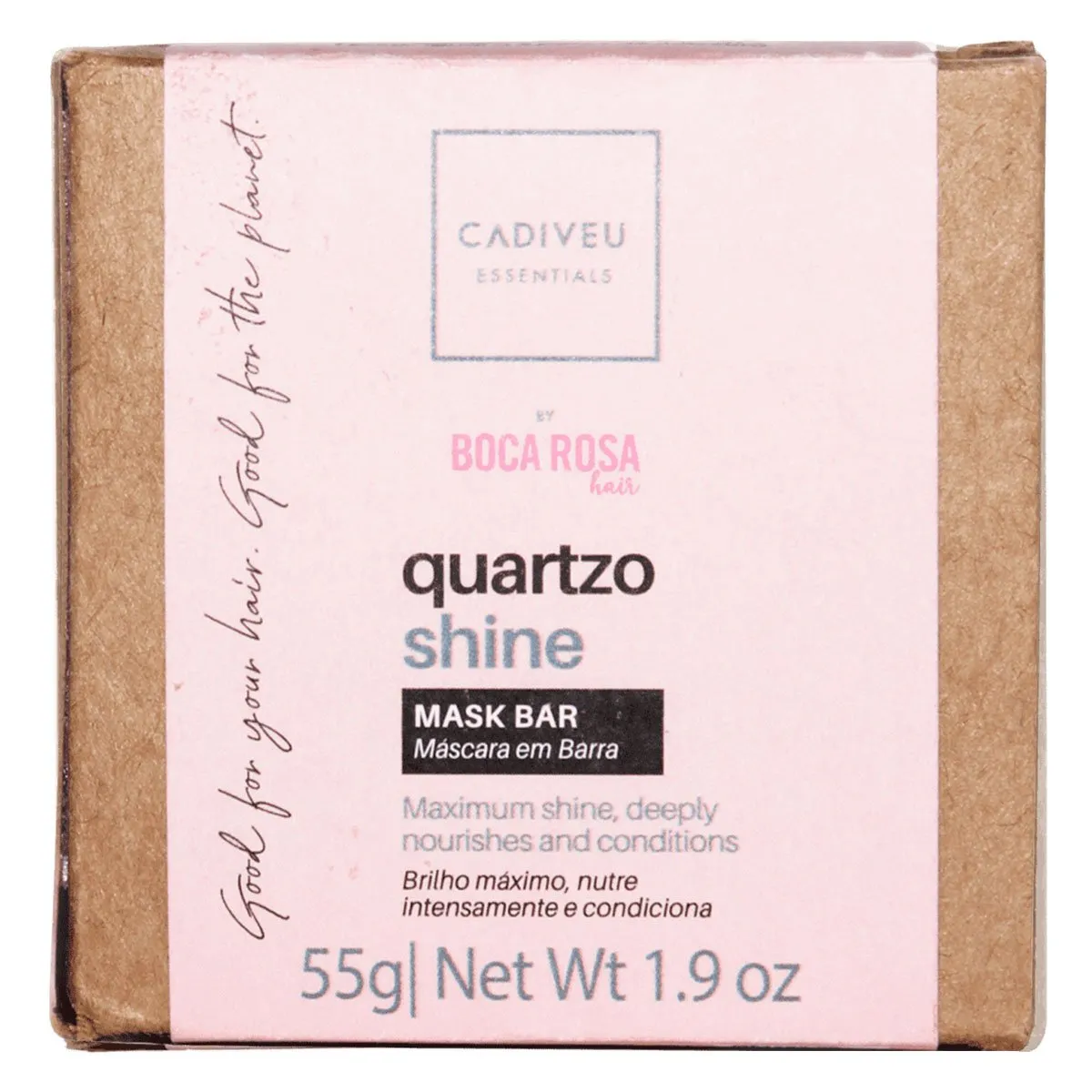 Máscara em Barra Cadiveu Essentials Quartzo Shine By Boca Rosa 55g