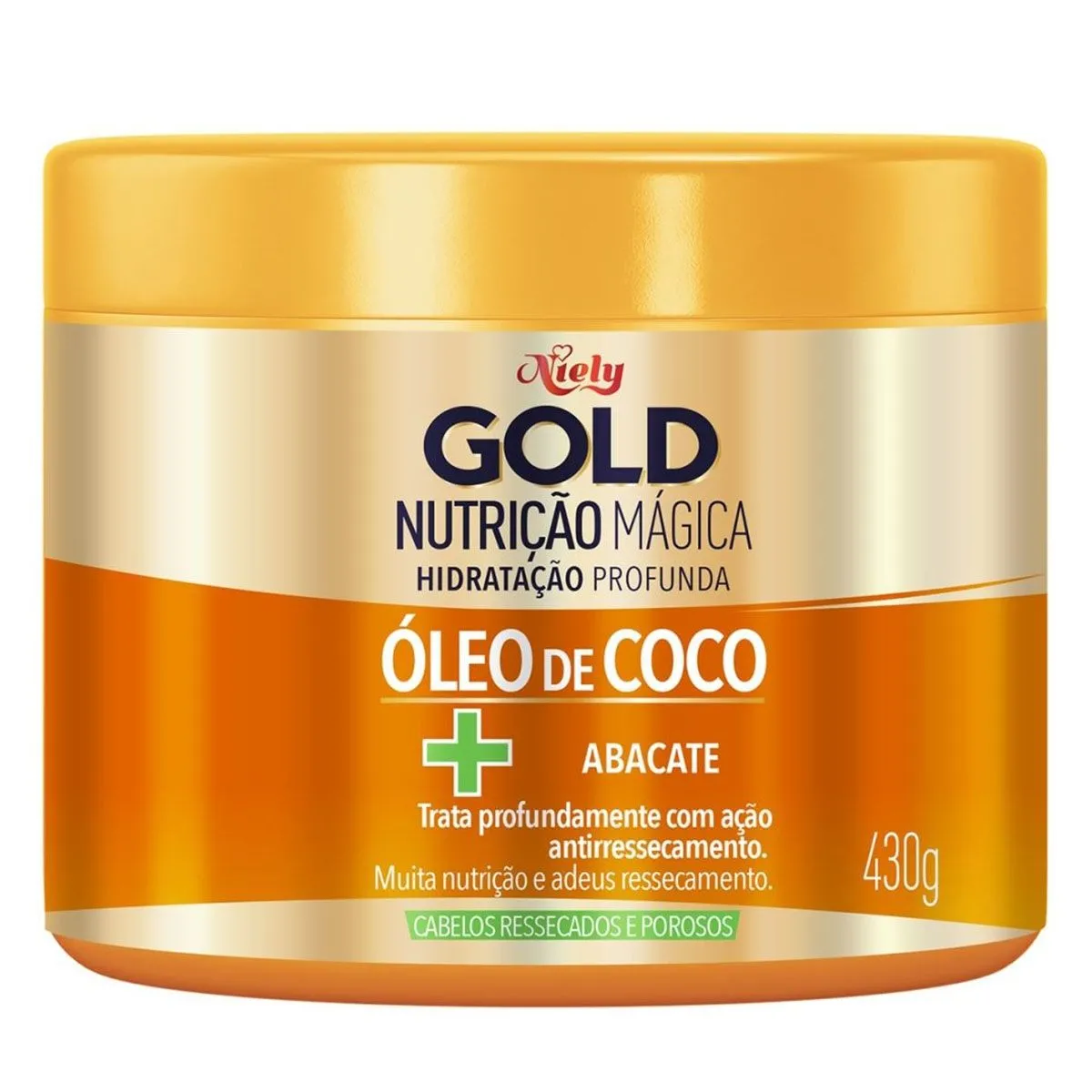 Máscara Nutrição Mágica Óleo de Coco e Abacate 430g Niely Gold