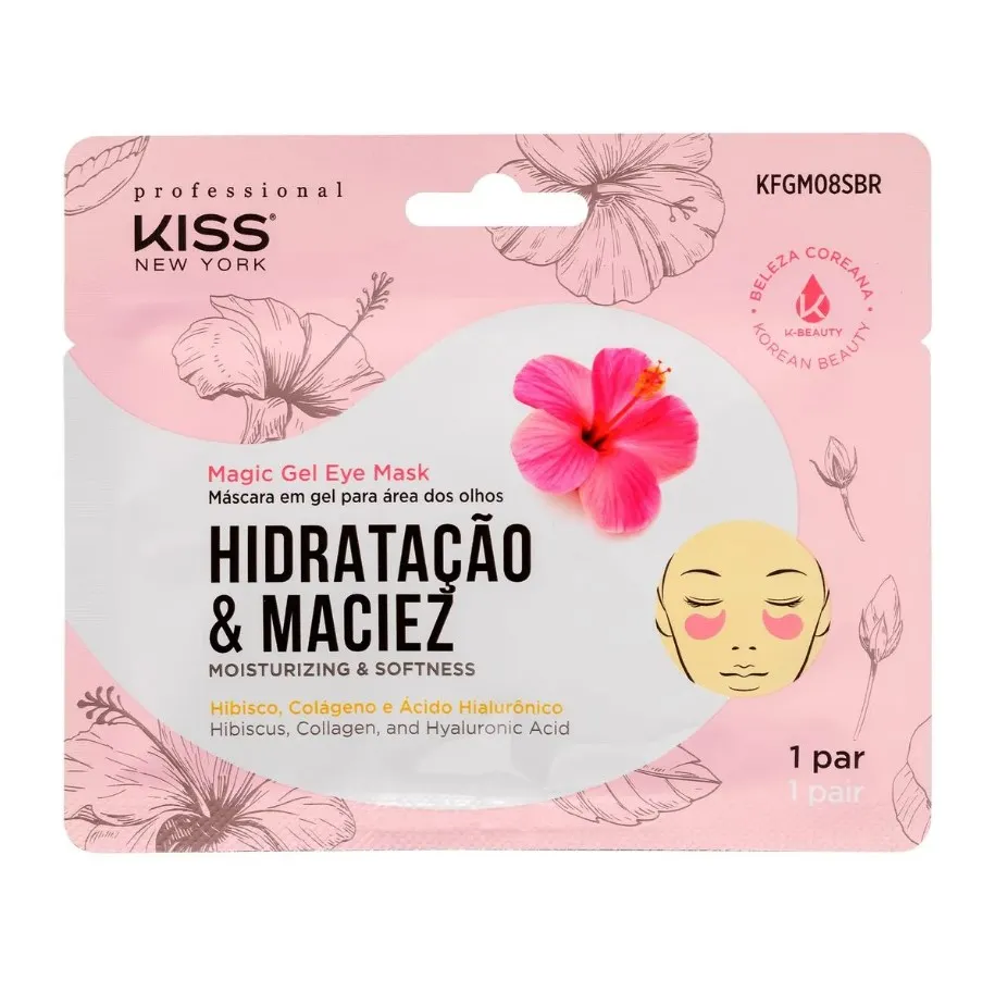 Máscara de Gel Para Olhos Kiss New York Hidratante