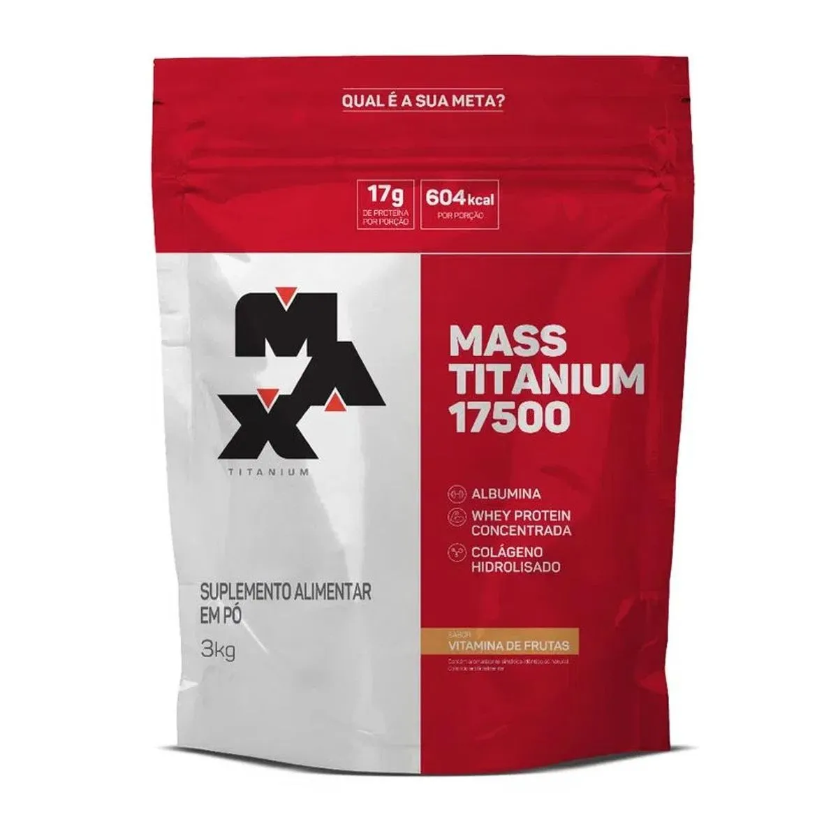 Mass Titanium 17500 Max Titanium Sabor Vitamina de Frutas 3 KG