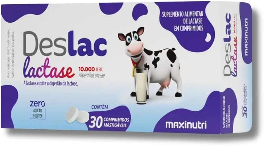 Maxinutri Deslac Lactase 10.000 U.FCC com 30 Comprimidos Mastigáveis