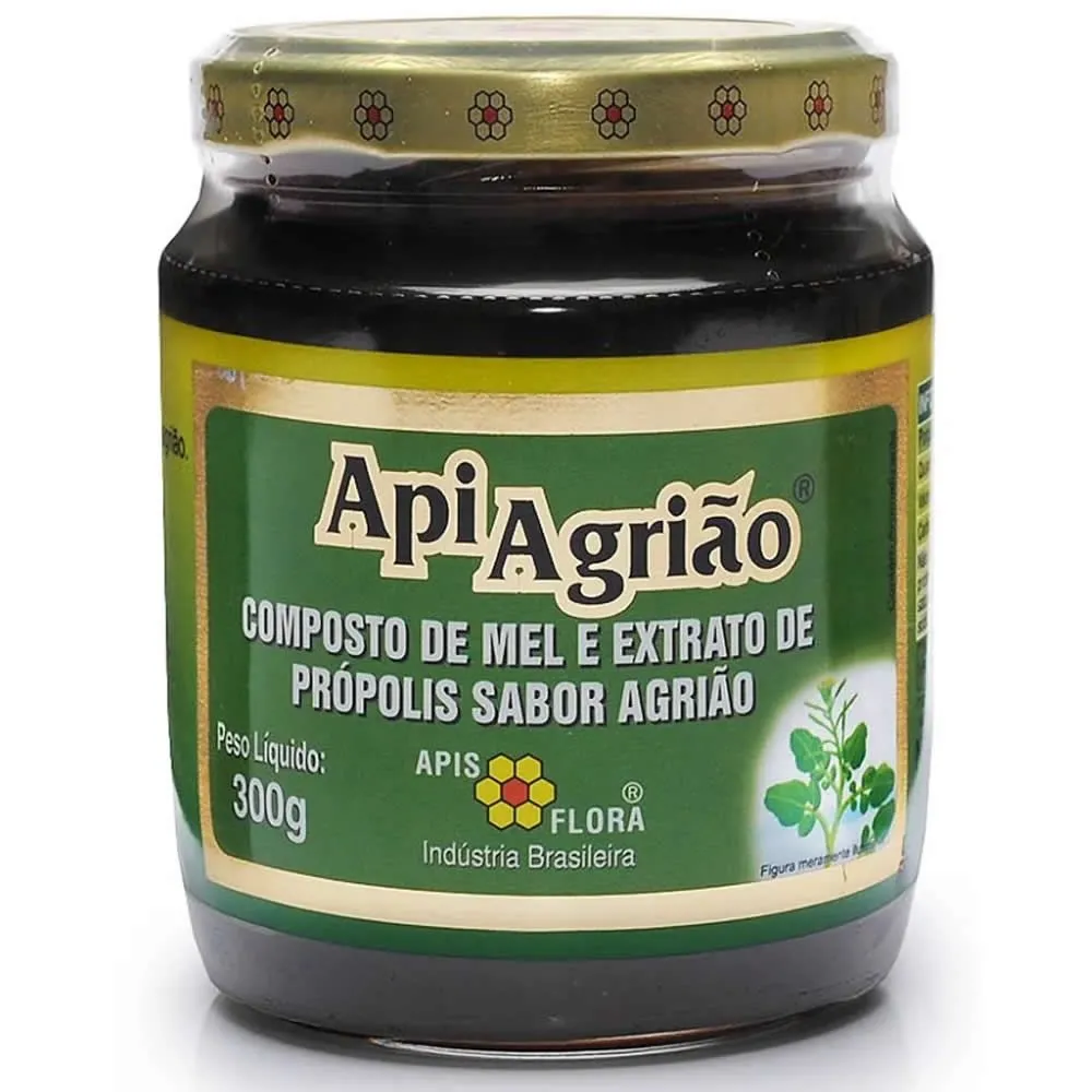 Mel De Abelha Com Propólis E Agrião 300g Apis Flora