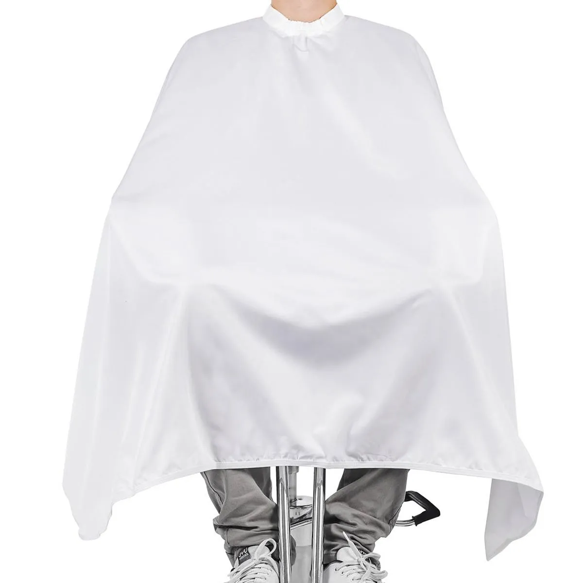 Capa de Corte Barbeiro e Cabeleireiro de Microfibra 1,50 metros Branca