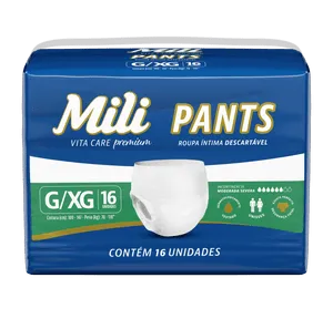 Mili Roupa Intima Pants Vita Care G/XG com 16un