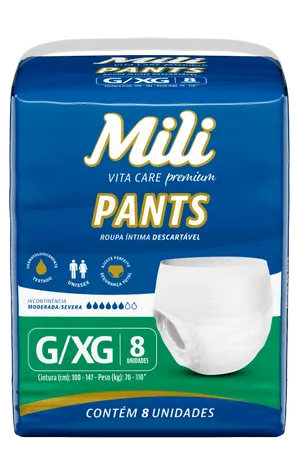 Mili Roupa Intima Pants Vita Care G/XG com 8un