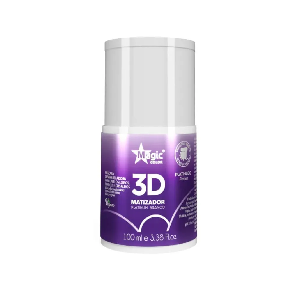 Matizador Magic Color 3D Platinum Branco Efeito Platinado 100ml