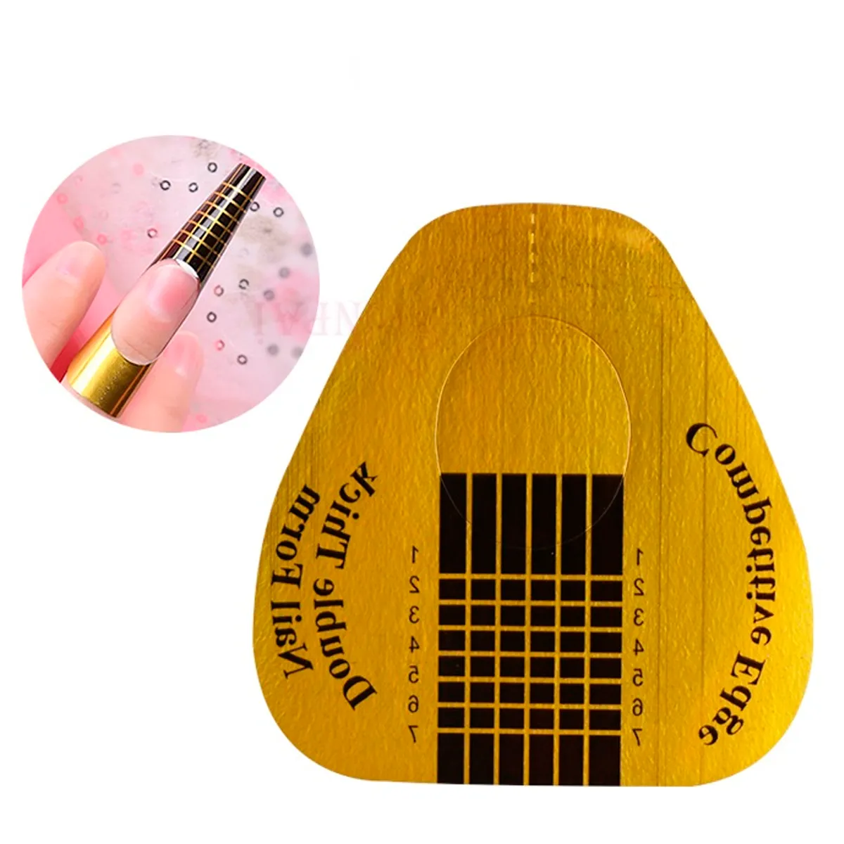 Molde Adesivo Para Alongamento de Unhas Coração Grande 100 Unidades