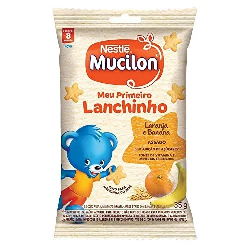 Mucilon Meu Primeiro Lanchinho Laranja e Banana com 35g