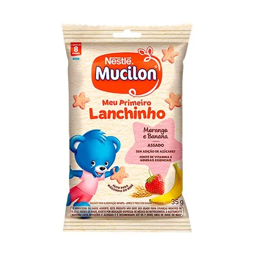 Mucilon Meu Primeiro Lanchinho Morango e Banana com 35g