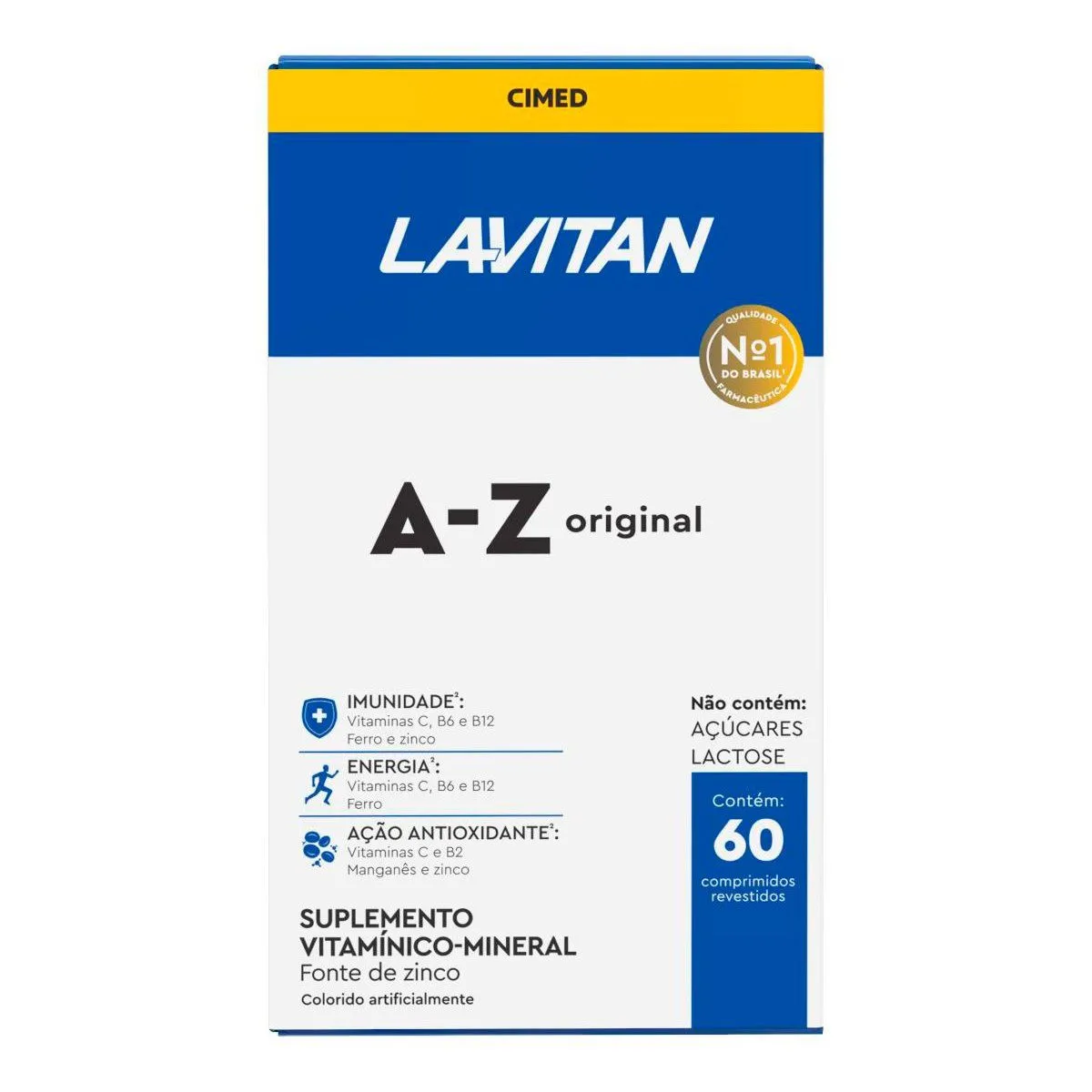 Multivitamínico Lavitan Az Original Com 60 Comprimidos