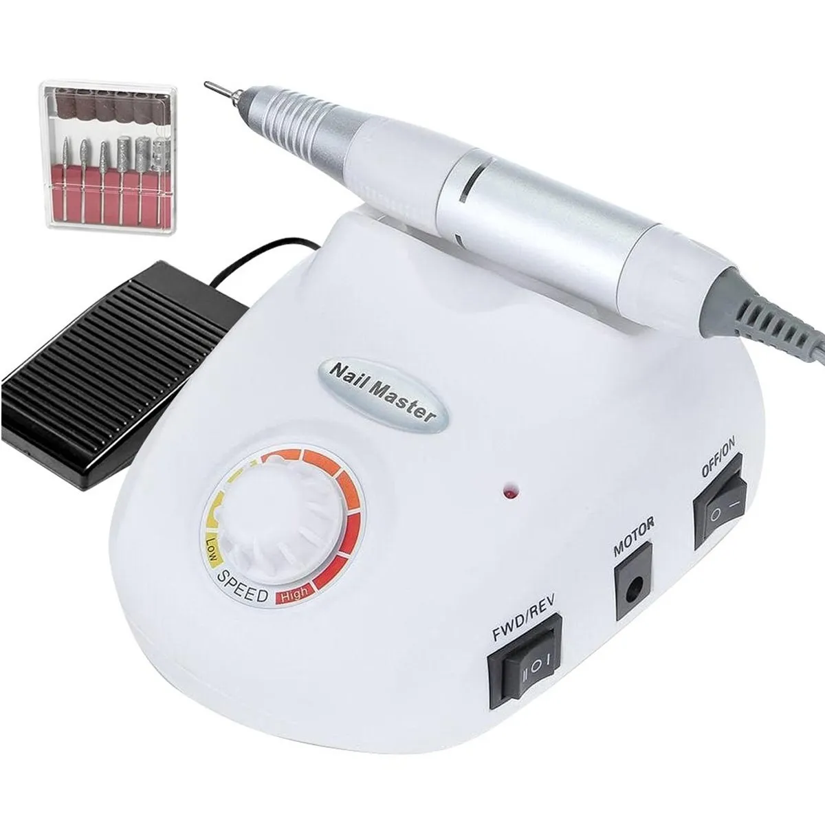 Lixadeira Profissional Nail Drill Machine Motor Telefone Bivolt Branco