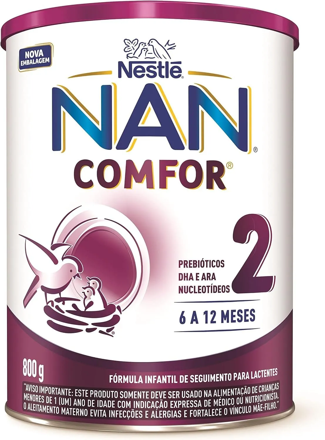 NAN Comfor 2 Nestlé Fórmula Infantil 6 a 12 meses 800g