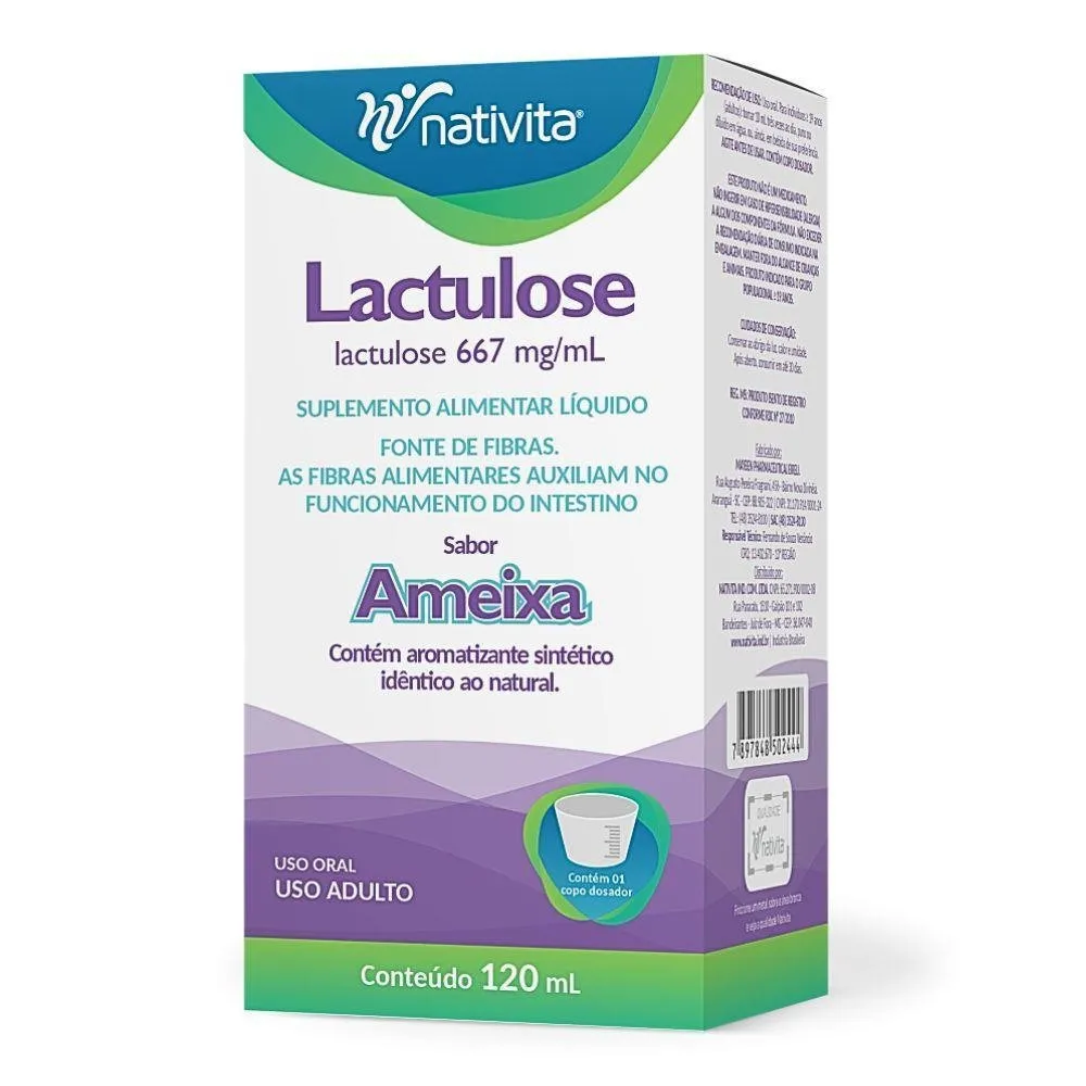 Nativita Lactulose Sabor Ameixa 120ml