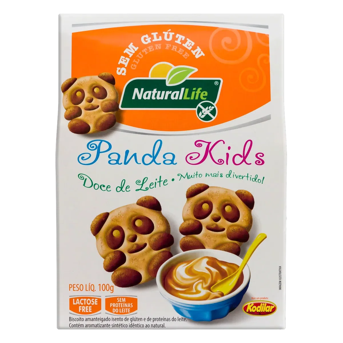 Natural Life Biscoito Panda Kids Doce de Leite 100g