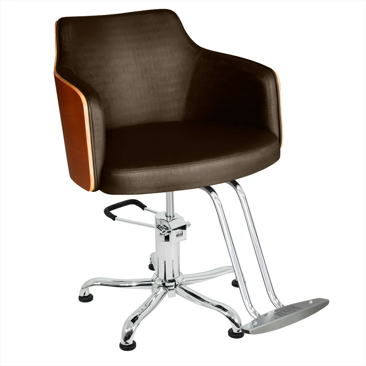 Cadeira Nature Wood Encosto Fixo Pentapé Kixiki Café Perol