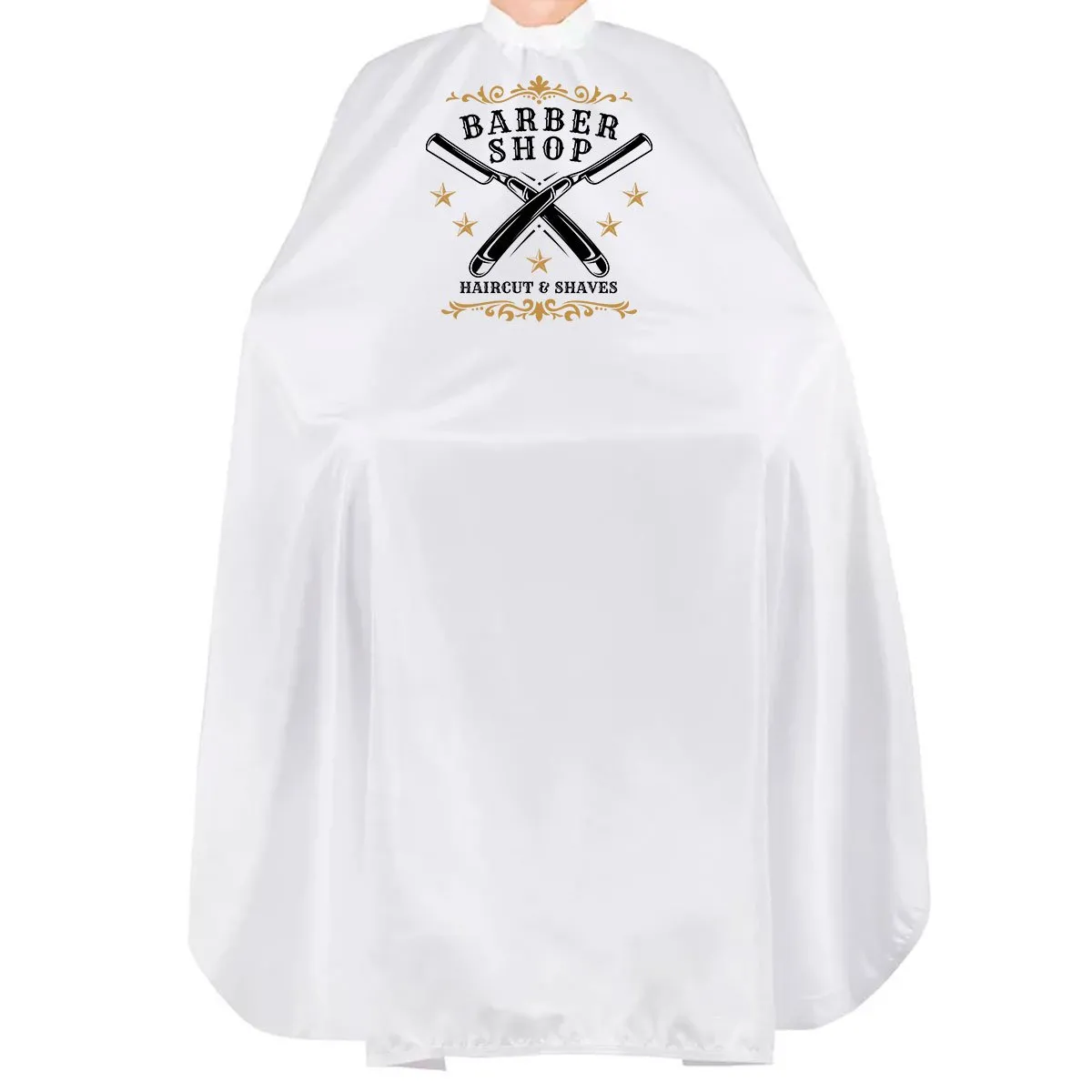 Capa de Corte Barbeiro e Cabeleireiro Estampada 1,82 metros Navalhas Shop