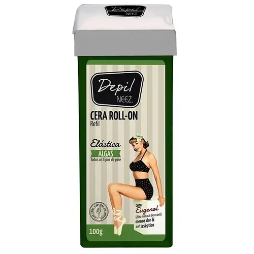 Cera Depilatória Neez Roll On Algas 100g