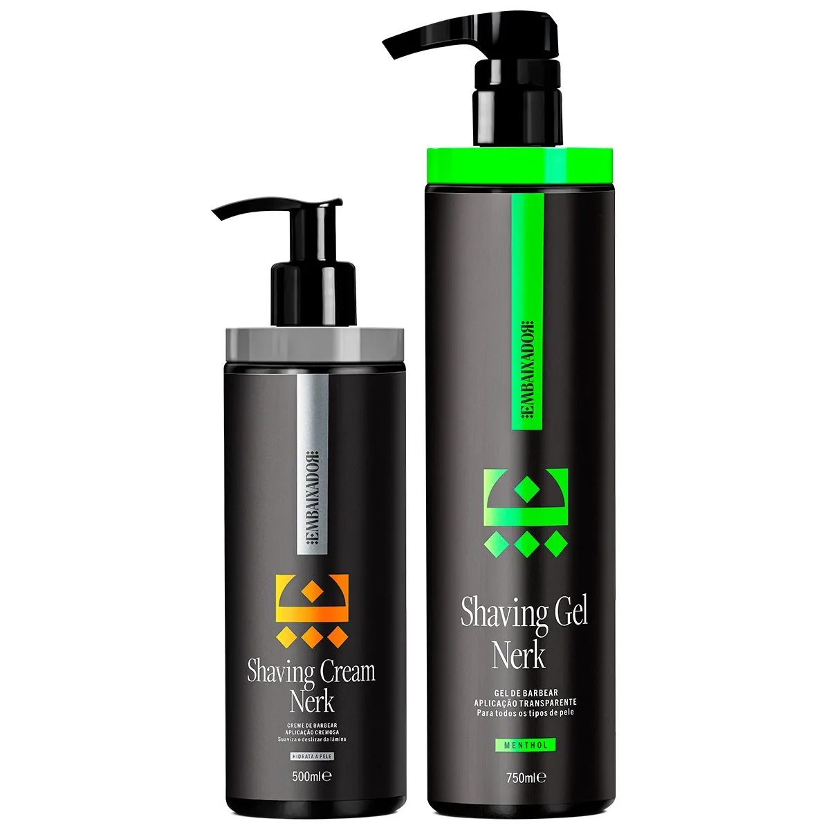 Shaving Gel Nerk Menthol + Shaving Cream Nerk Embaixador 750ml