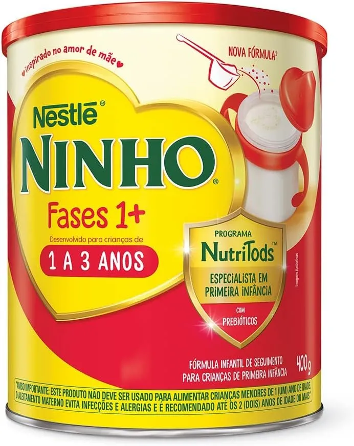 Ninho Fases 1+ Nestlé Fórmula Infantil 1 a 3 anos 400g