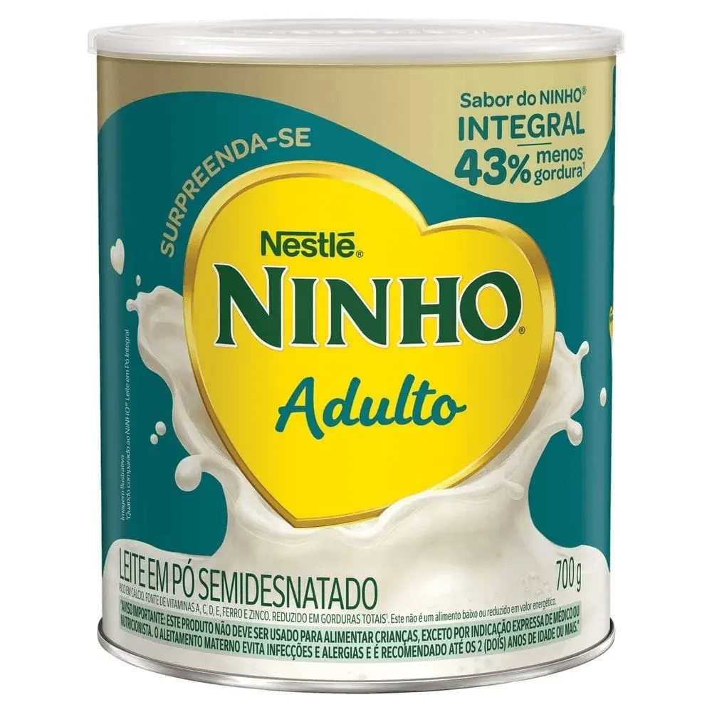 Ninho Adulto Nestlé Leite em Pó Semidesnatado 700g
