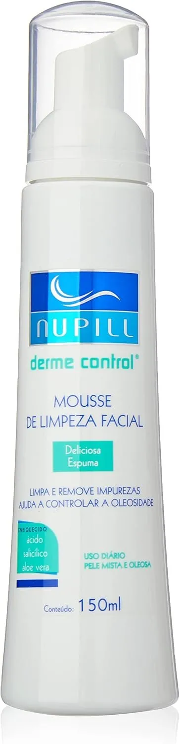 Nupill Mousse De Limpeza Facial Derme Control Branco 150ml