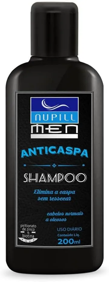 Nupill Shampoo Men Anticaspa Preto 200ml