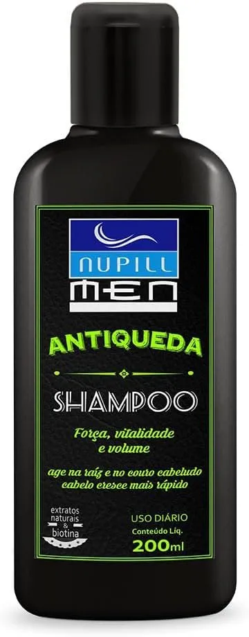 Nupill Shampoo Men Antiqueda Preto 200ml
