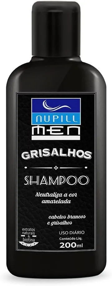 Nupill Shampoo Men Grisalhos Preto 200ml