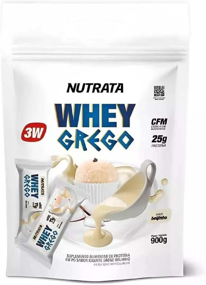 Nutrata Whey Grego 3W Beijinho Refil 900g