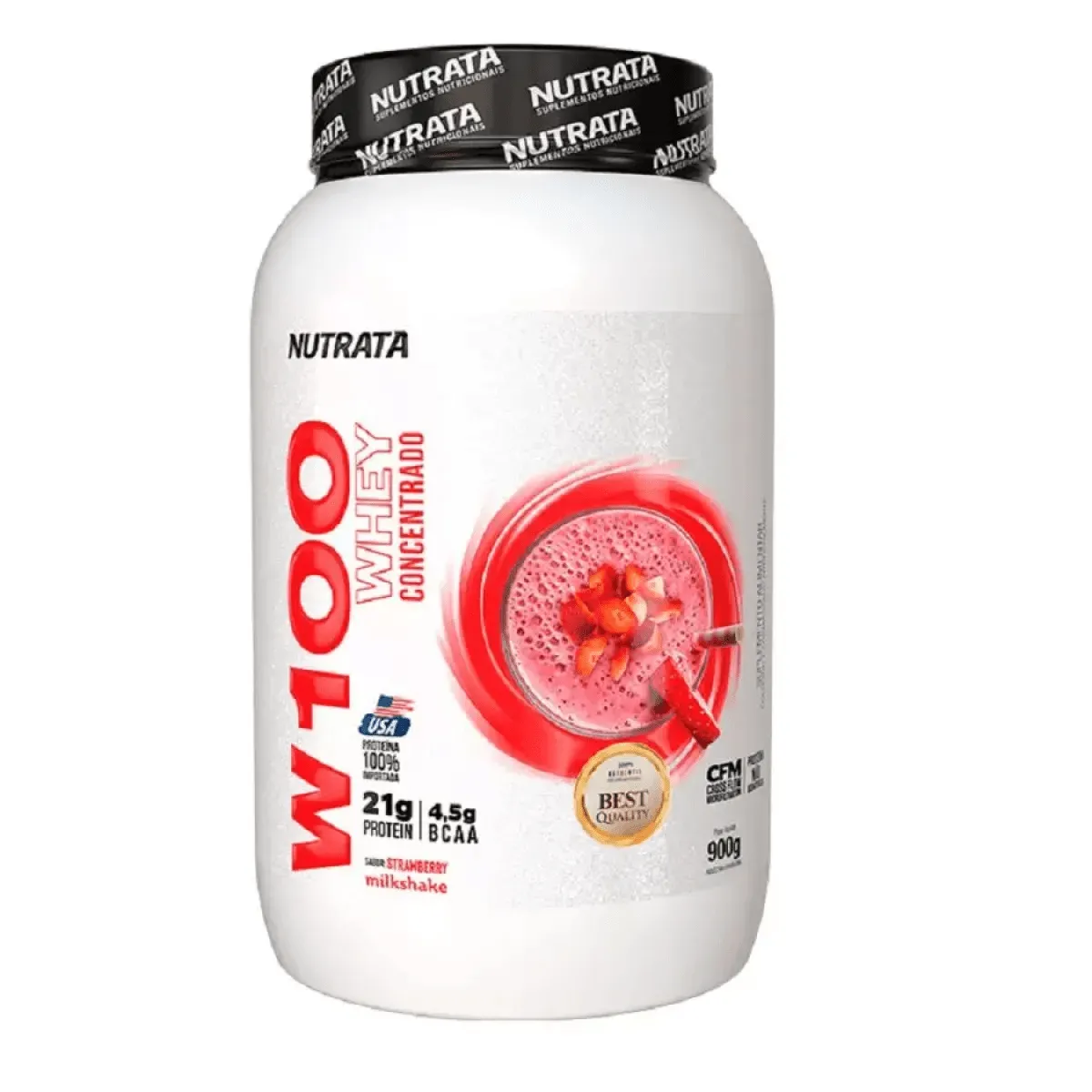 Nutrata Whey W100 Morango 900g
