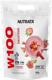 Nutrata Whey W100 Morango Refil 900g