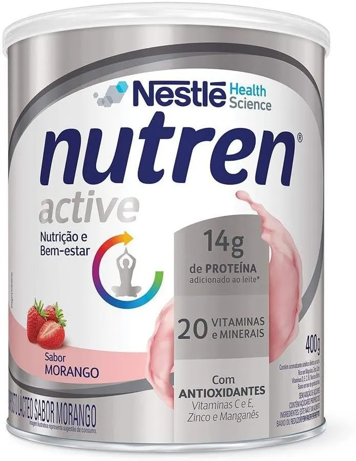 Nutren Active Morango Nestlé Composto Lácteo 400g