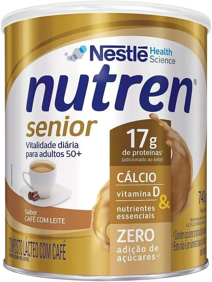 Nutren Senior Café com Leite Nestlé Composto Lácteo 740g