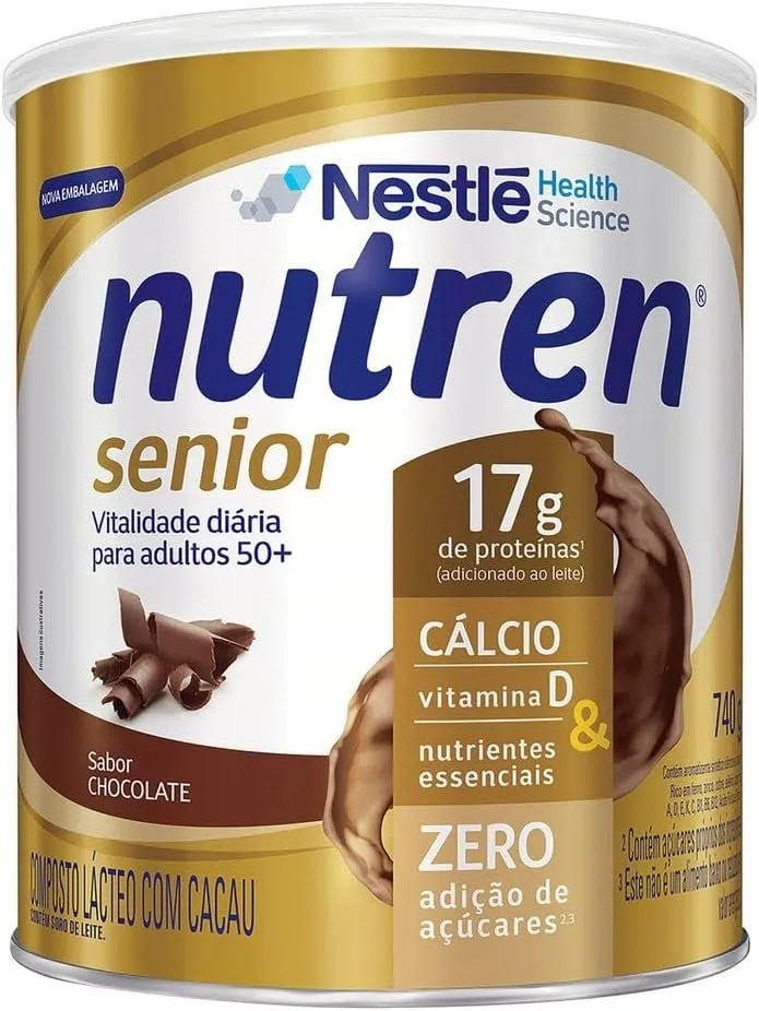 Nutren Senior Chocolate Nestlé Composto Lácteo 740g