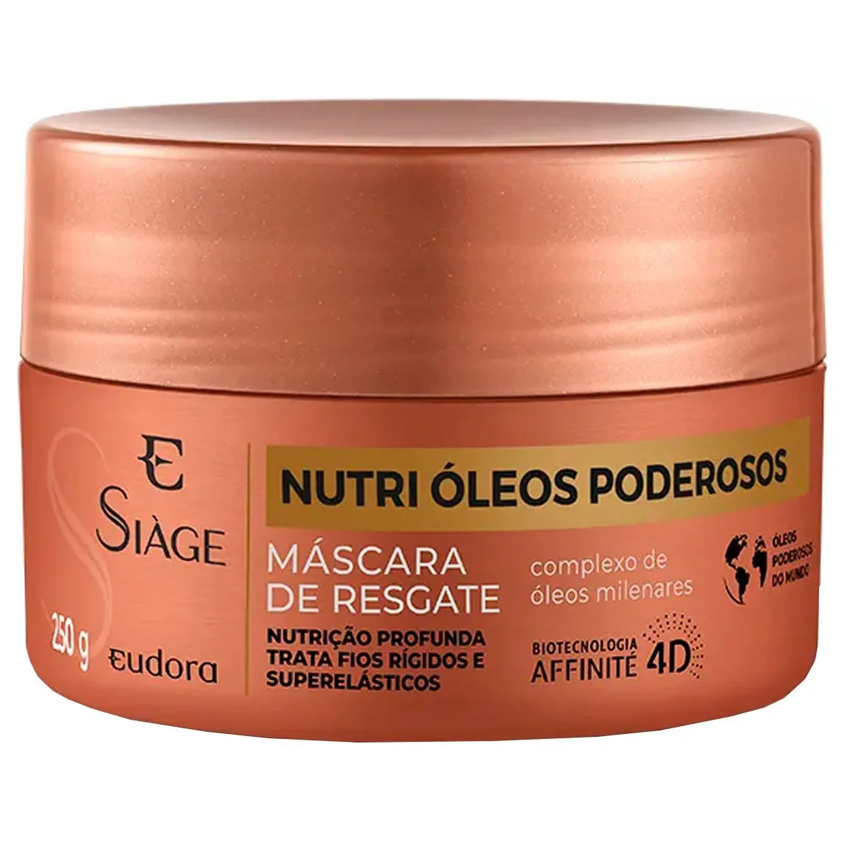 Máscara Capilar Siàge Nutri Óleos Poderosos Eudora 250g