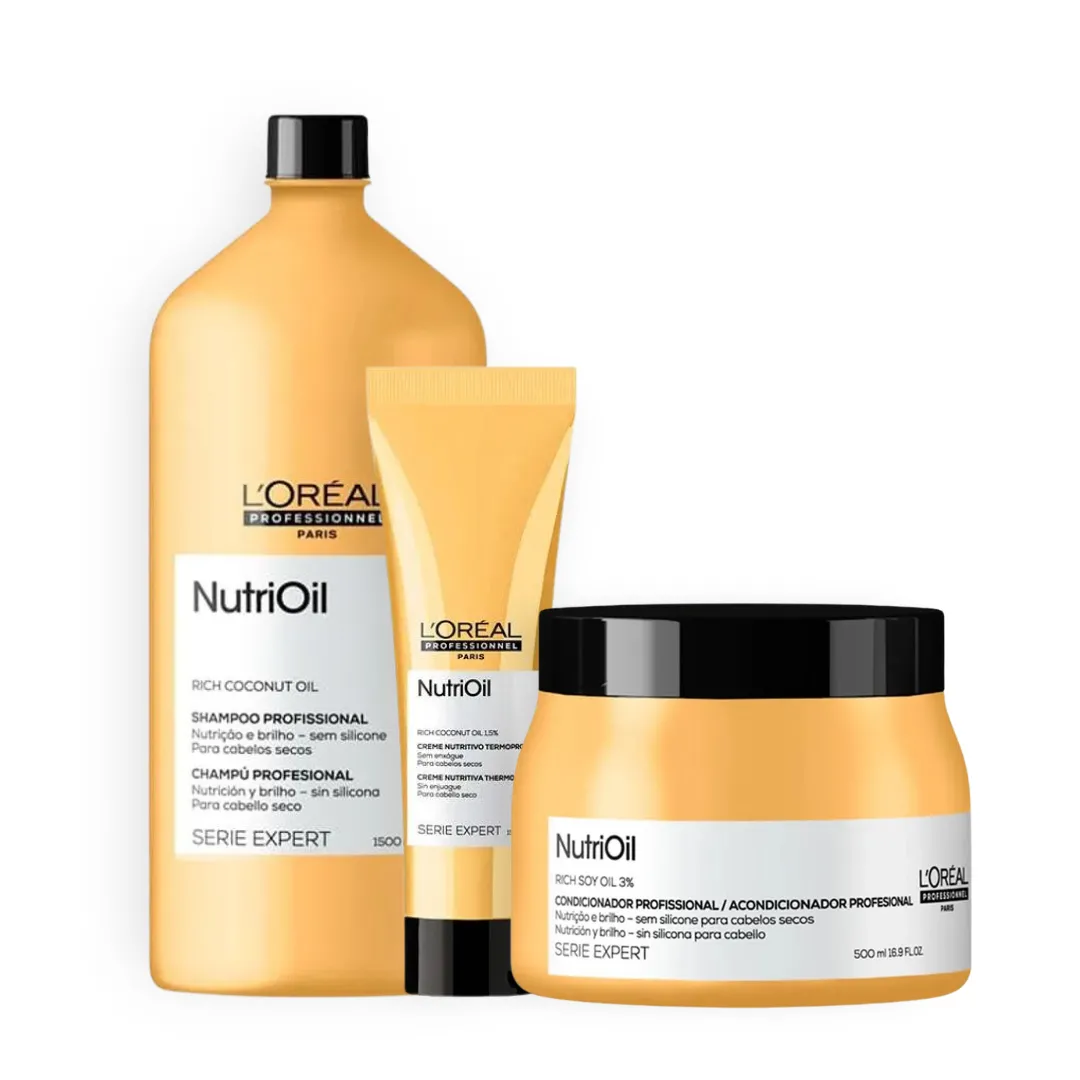 Loreal NutriOil Sh 1500ml + Masc 500ml + Leave-in 150ml