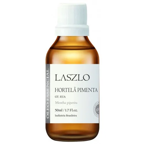 Óleo Essencial de Hortelã Pimenta (Gt Eua) - Laszlo - Frasco com 50ml