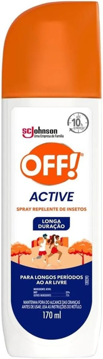 OFF Active Repelente de Insetos Longa Duração Spray 170ml