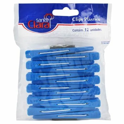 Clips Plástico C/ 12un. Ref. 096 Santa Clara