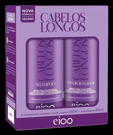 Kit Cabelos Longos Shampoo + Condicionador 450ML Eico