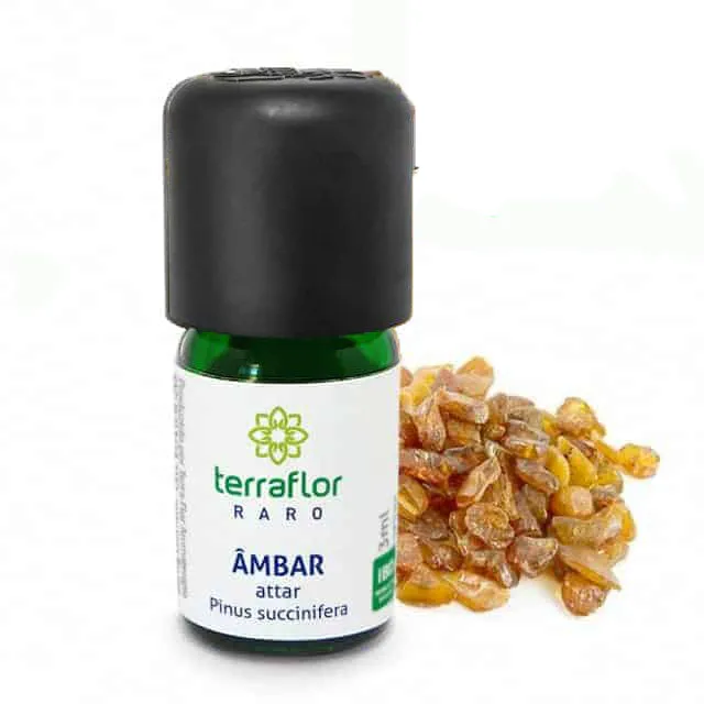 Óleo Essencial de Âmbar Attar - Terra Flor - Frasco com 3ml