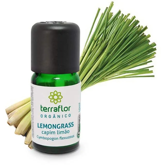 Óleo Essencial de Lemongrass orgânico - Terra Flor - Frasco com 10ml