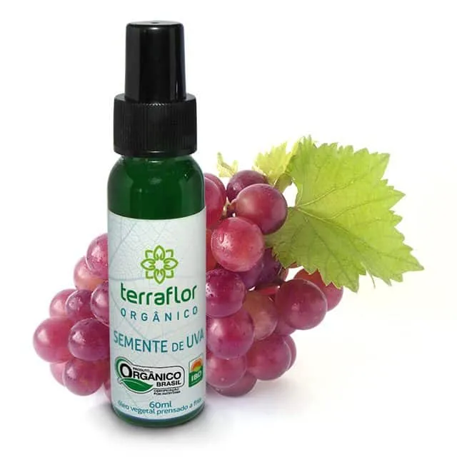Óleo Vegetal de Semente de Uva Orgânico - Terra Flor - Frasco com 60ml