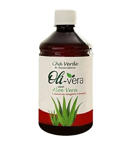 Oli-Vera Chá Verde Sabor Aloe Vera Guaraná Gengibre e Ginseng 500ml