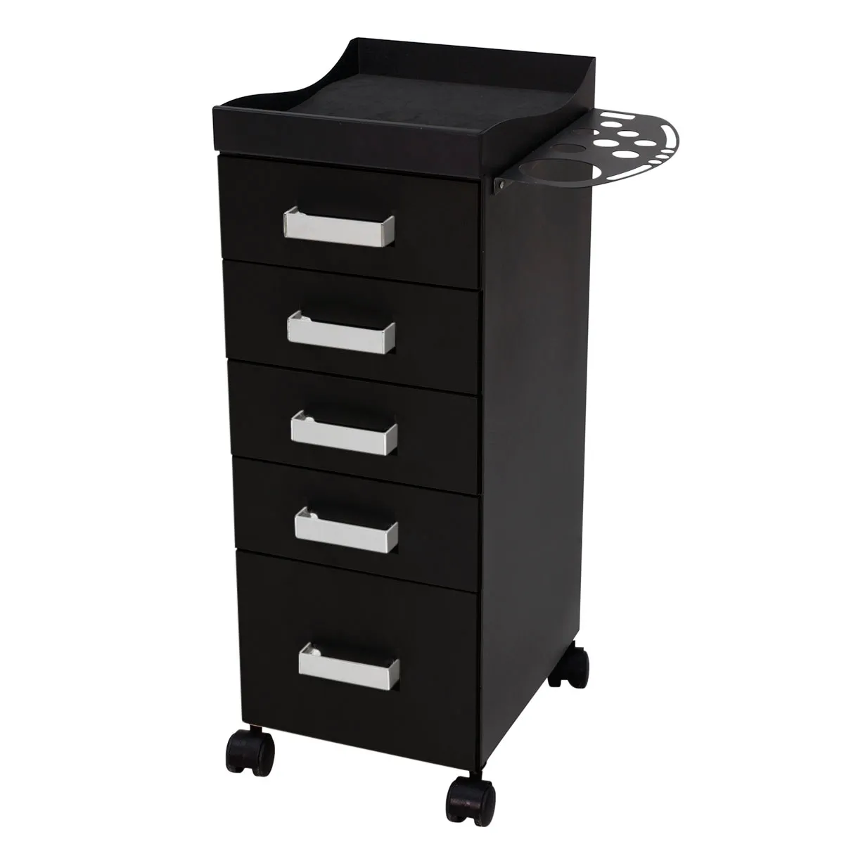 Carrinho Auxiliar Olimpo com Tomada Kixiki Preto