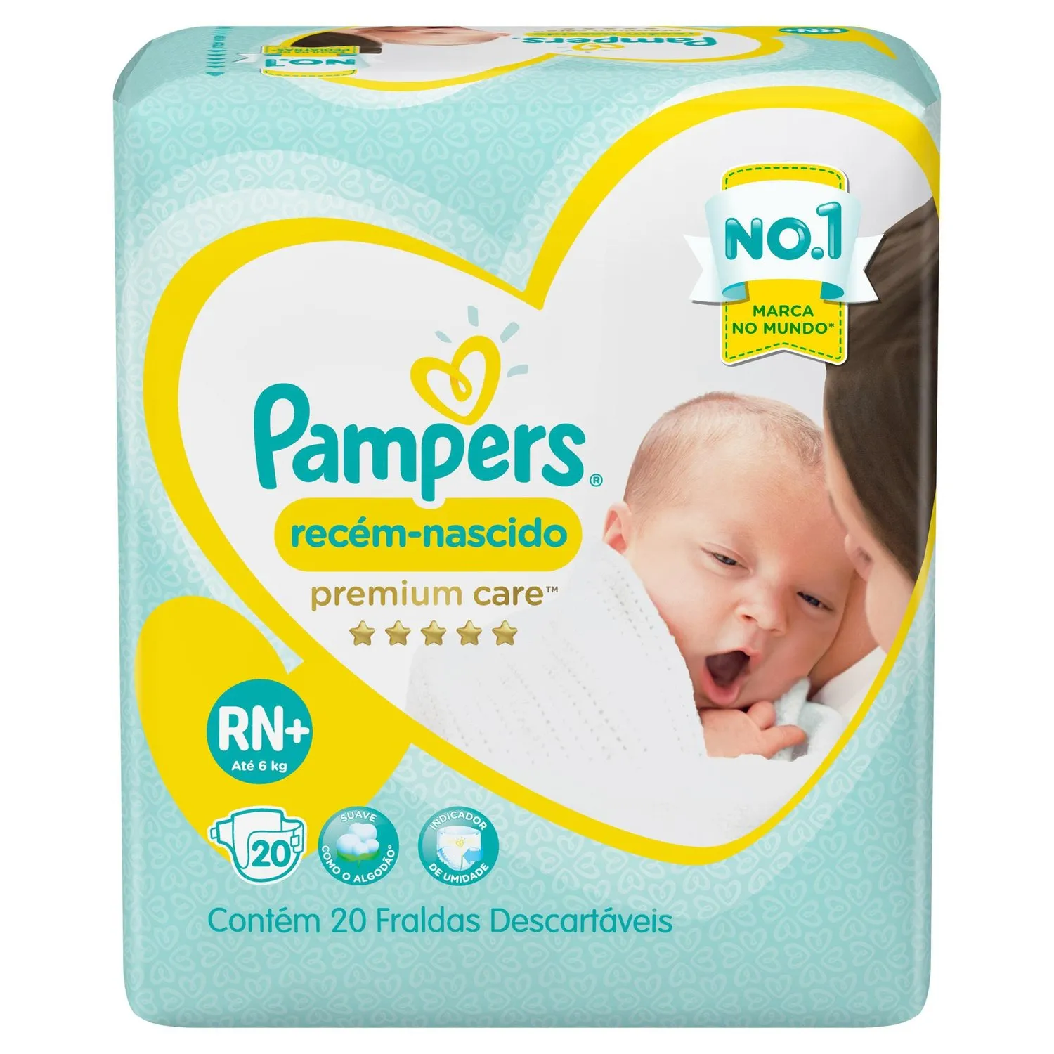 Pampers Fralda Recém Nascido RN+ com 20un