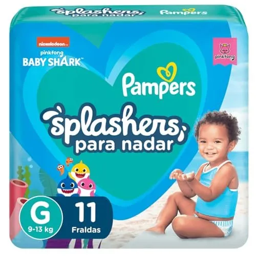 Pampers Fralda Splashers para Nadar G 11un