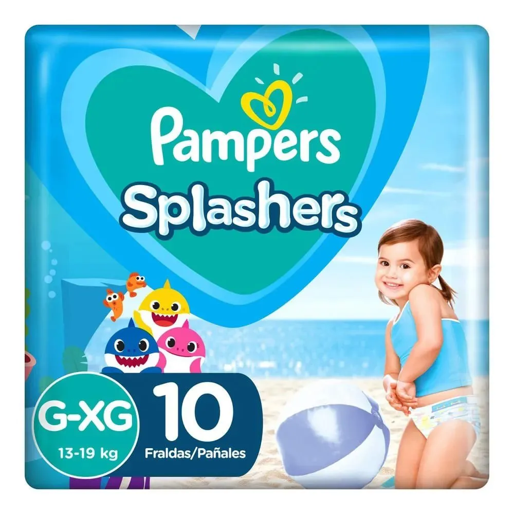 Pampers Fralda Splashers para Nadar G-XG 10un