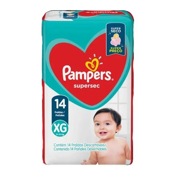 Pampers Fralda Super Sec XG 14un